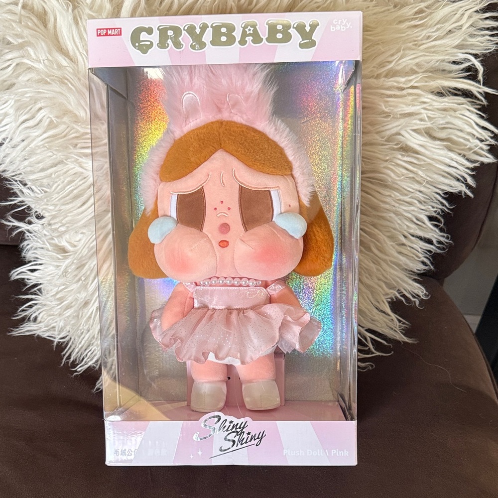 Crybaby Plush Doll - Pink and Brown by POPMART